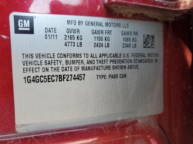 2011 BUICK LACROSSE C - 1G4GC5EC7BF274457