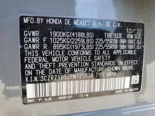 2023 HONDA HR-V SPORT - 3CZRZ1H52PM725538
