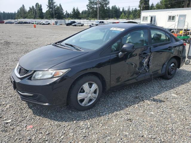 HONDA CIVIC LX 2013 black  gas 19XFB2E55DE009326 photo #1