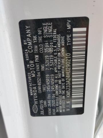 2017 HYUNDAI TUCSON LIM KM8J33A24HU290210