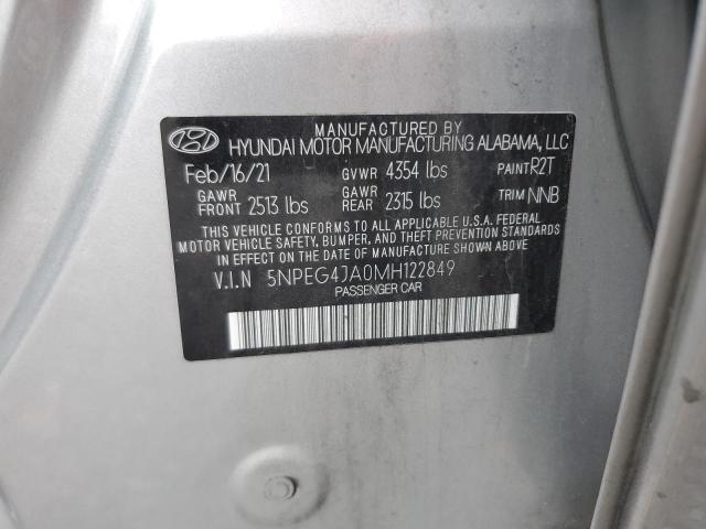 2021 HYUNDAI SONATA SE 5NPEG4JA0MH122849