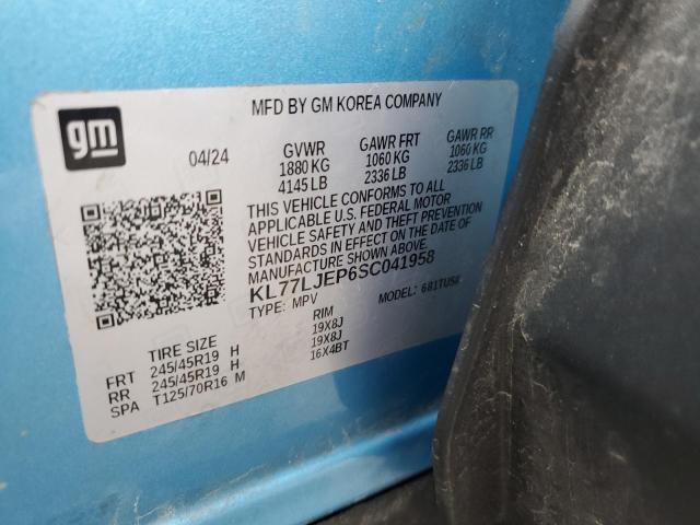 2025 CHEVROLET TRAX 2RS KL77LJEP6SC041958