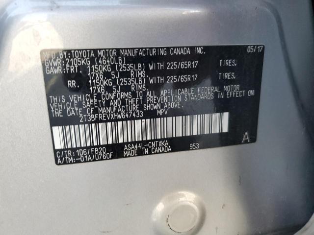 2017 TOYOTA RAV4 LE - 2T3BFREVXHW647433
