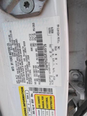 2016 FORD FUSION SE - 3FA6P0HD3GR160726