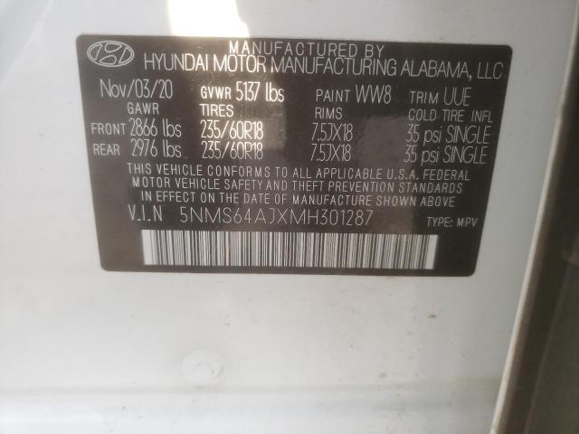 2021 HYUNDAI SANTA FE S 5NMS64AJXMH301287