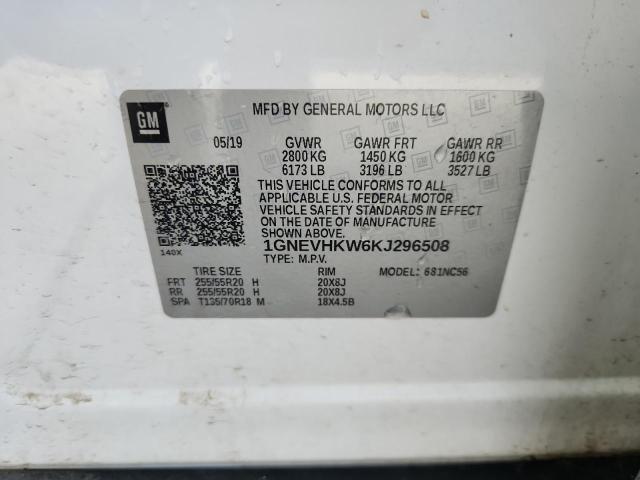 2019 CHEVROLET TRAVERSE L 1GNEVHKW6KJ296508