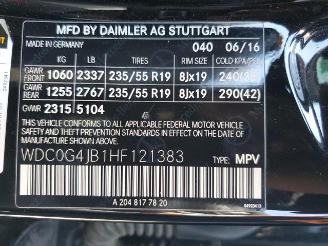 2017 MERCEDES-BENZ GLC 300 - WDC0G4JB1HF121383