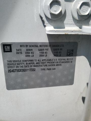 2016 BUICK REGAL PREM 2G4GT5GX3G9117332