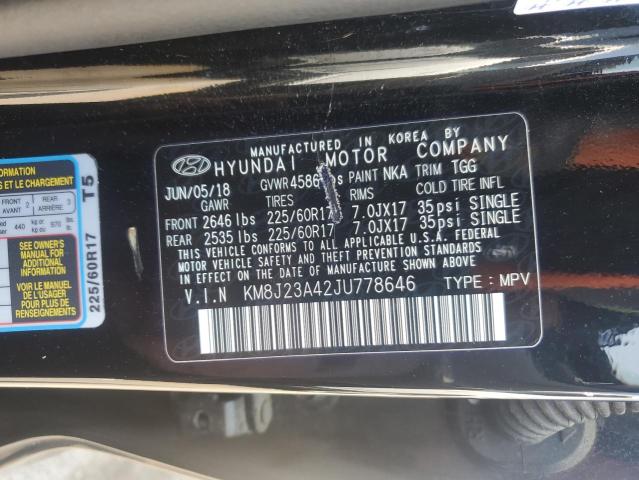 2018 HYUNDAI TUCSON SE KM8J23A42JU778646