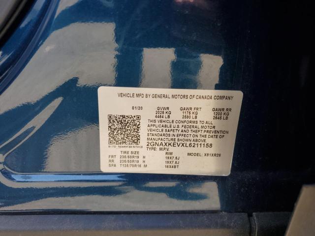 2020 CHEVROLET EQUINOX LT - 2GNAXKEVXL6211158