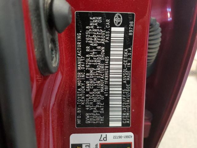 2017 TOYOTA CAMRY LE 4T1BF1FK8HU781405