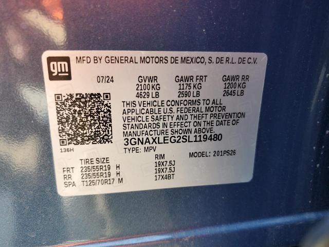 2025 CHEVROLET EQUINOX RS 3GNAXLEG2SL119480
