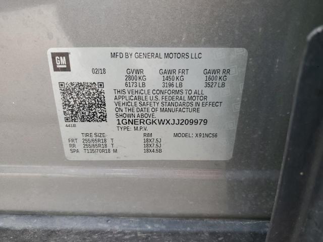 2018 CHEVROLET TRAVERSE L - 1GNERGKWXJJ209979