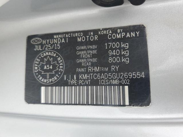 2016 HYUNDAI VELOSTER - KMHTC6AD5GU269554