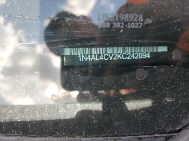 2019 NISSAN ALTIMA SR 1N4AL4CV2KC242094