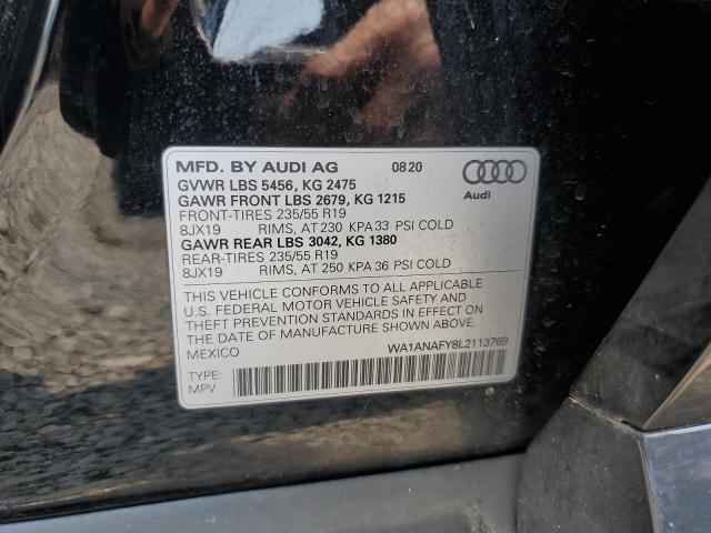 2020 AUDI Q5 PREMIUM WA1ANAFY8L2113769