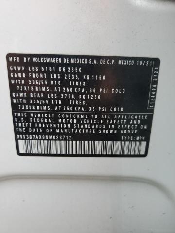 2022 VOLKSWAGEN TIGUAN SE 3VV3B7AX9NM033712