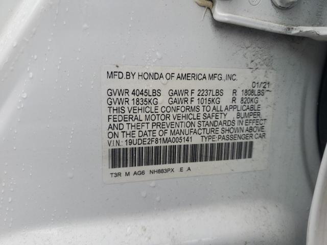 2021 ACURA ILX PREMIU 19UDE2F81MA005141