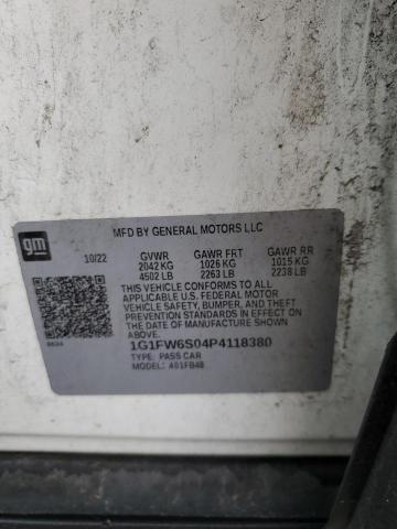 2023 CHEVROLET BOLT EV 1L 1G1FW6S04P4118380