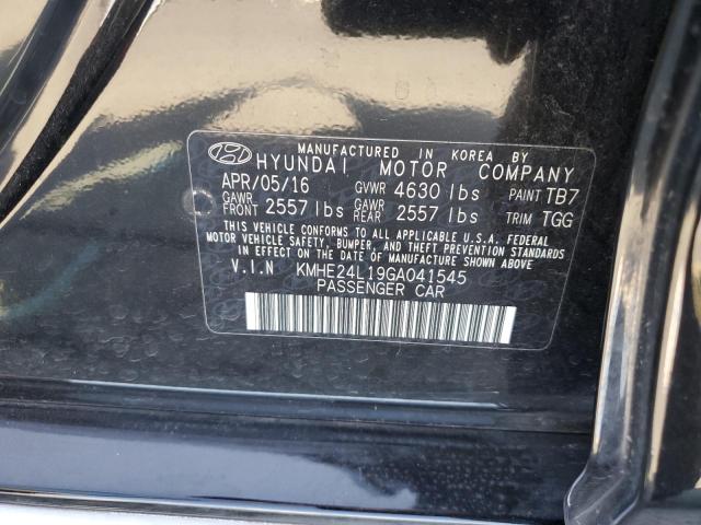 2016 HYUNDAI SONATA HYB KMHE24L19GA041545