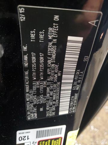 2016 TOYOTA SIENNA XLE 5TDYK3DC6GS693196