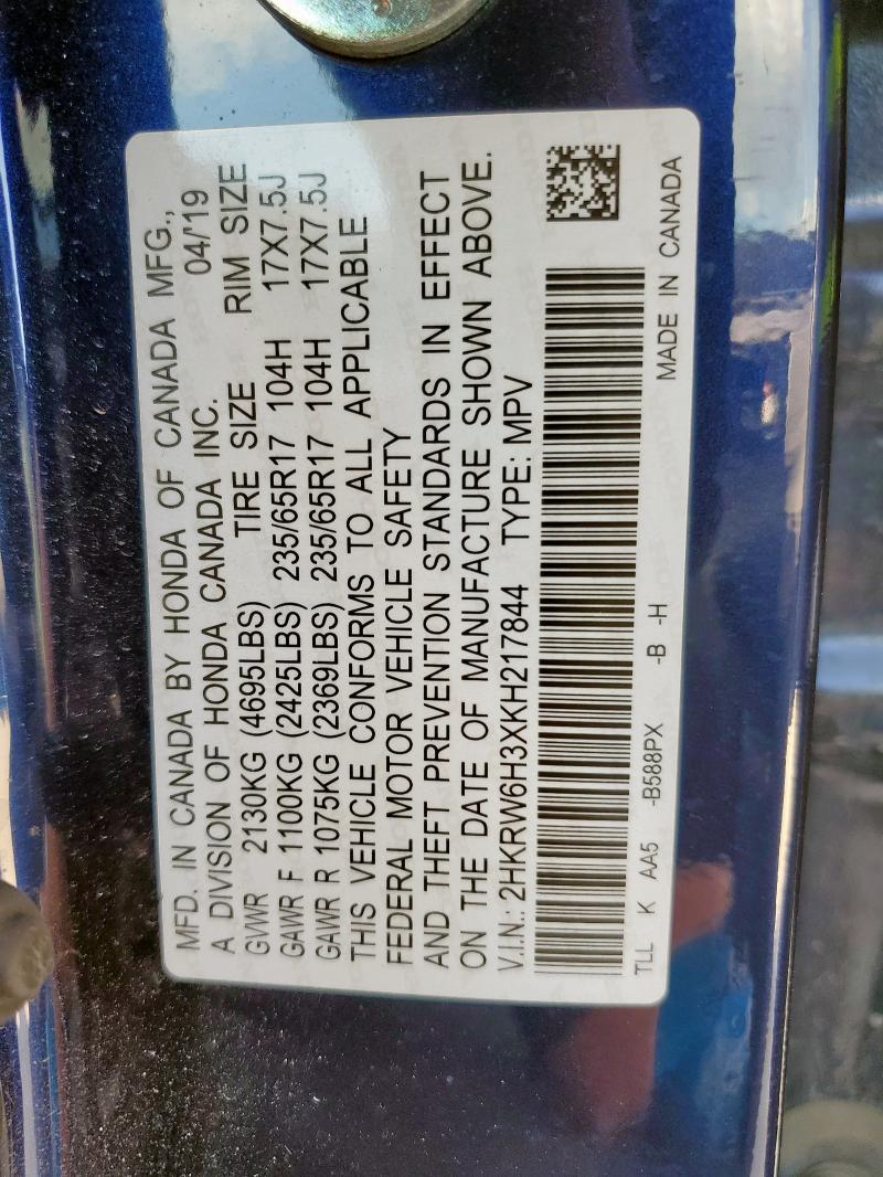 2019 HONDA CR-V LX 2HKRW6H3XKH217844