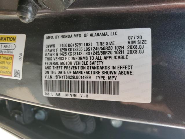 5FNYF8H29LB014989 2020 HONDA PASSPORT