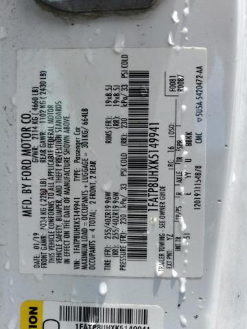 2019 FORD MUSTANG 1FATP8UHXK5149941