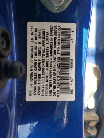 2017 HONDA CIVIC EX - 19XFC1F35HE027965