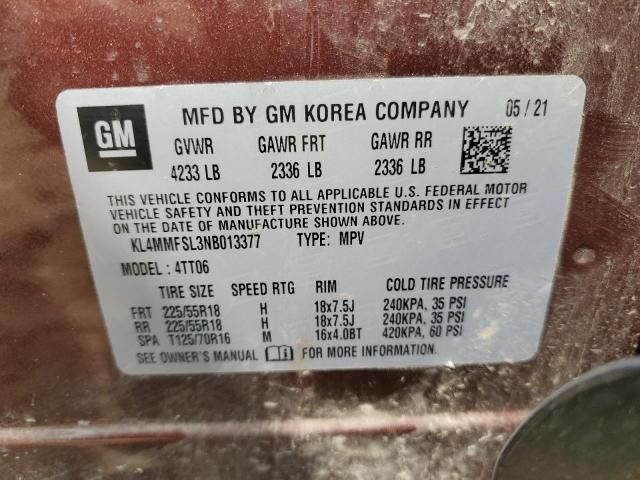 2022 BUICK ENCORE GX KL4MMFSL3NB013377
