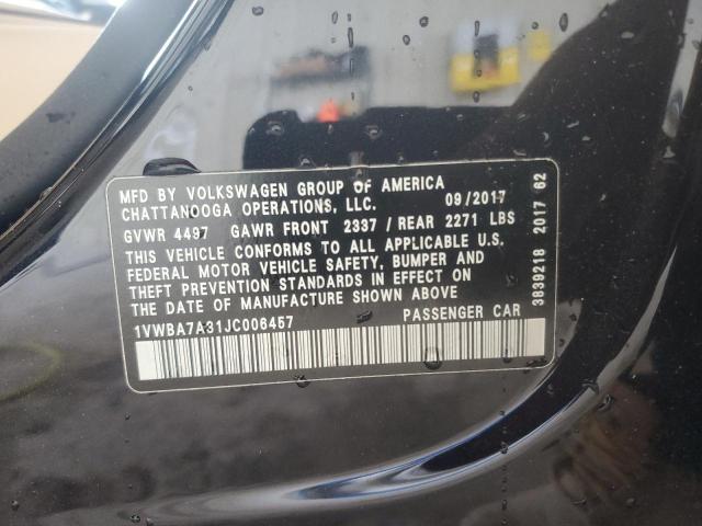 2018 VOLKSWAGEN PASSAT SE - 1VWBA7A31JC006457
