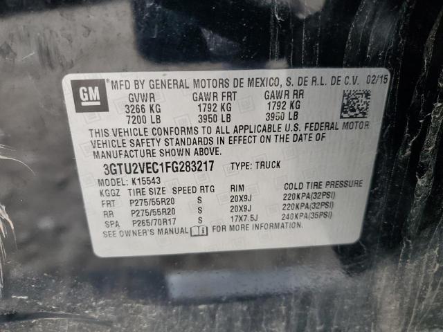 2015 GMC SIERRA K15 3GTU2VEC1FG283217