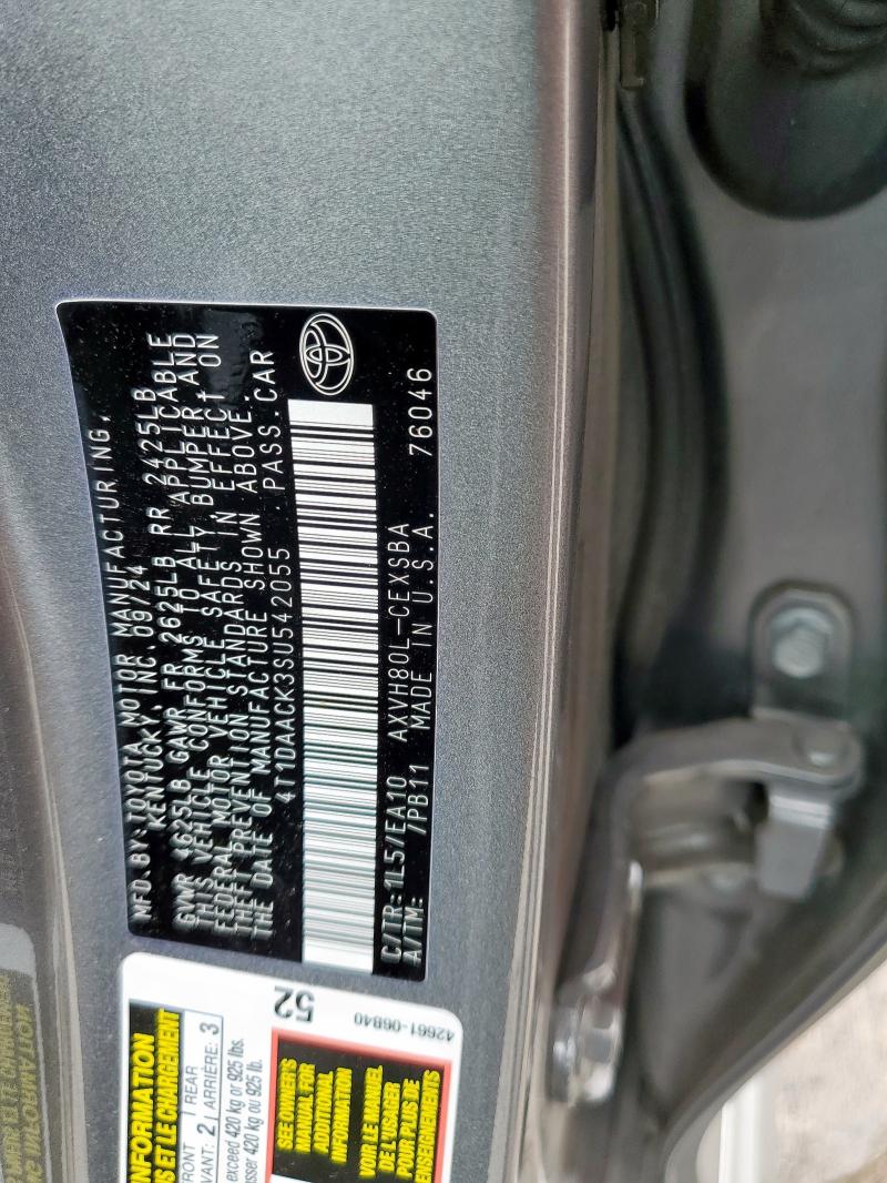2025 TOYOTA CAMRY XSE - 4T1DAACK3SU542055