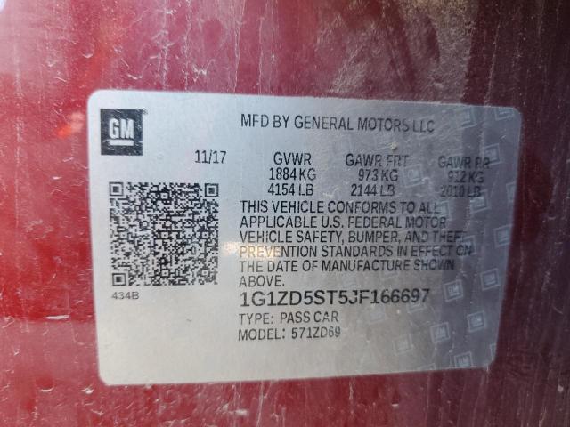 2018 CHEVROLET MALIBU LT - 1G1ZD5ST5JF166697