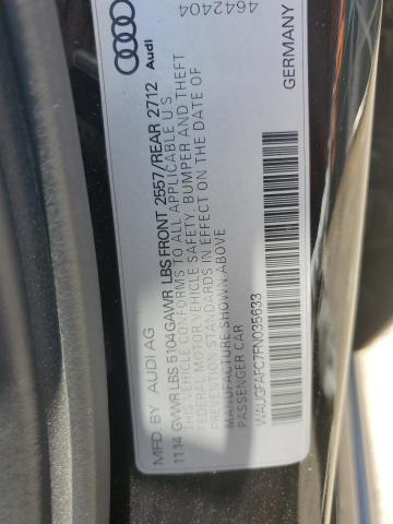 2015 AUDI A6 PREMIUM WAUGFAFC7FN035633