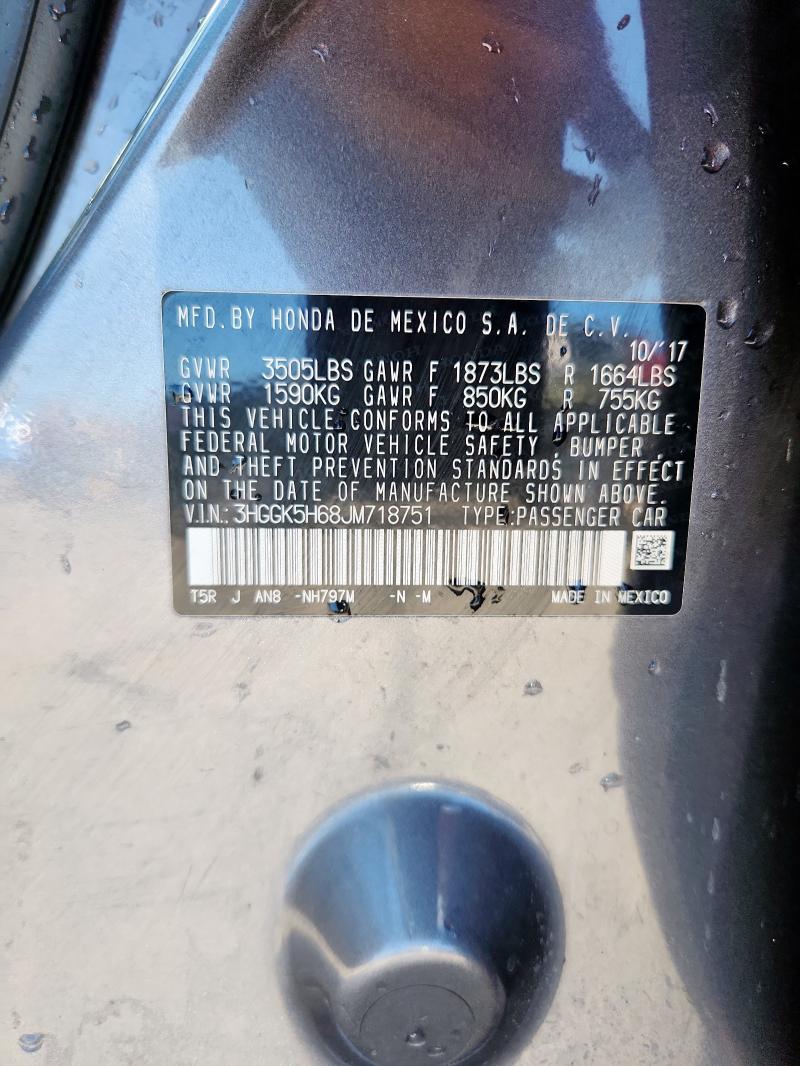 2018 HONDA FIT SPORT 3HGGK5H68JM718751