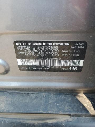 2020 MITSUBISHI RVR SE JA4AJ4AW2LU606046