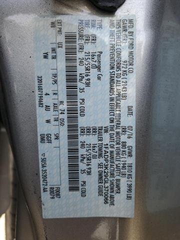 2016 FORD FOCUS SE 1FADP3K29GL370066