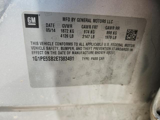 2014 CHEVROLET CRUZE LT - 1G1PE5SB2E7383491