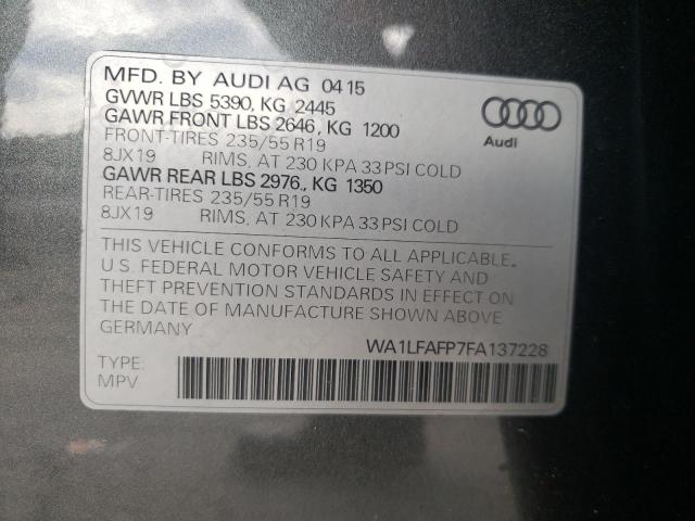 2015 AUDI Q5 PREMIUM - WA1LFAFP7FA137228