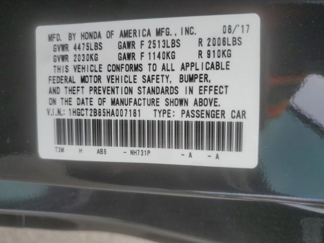 2017 HONDA ACCORD EXL 1HGCT2B85HA007181