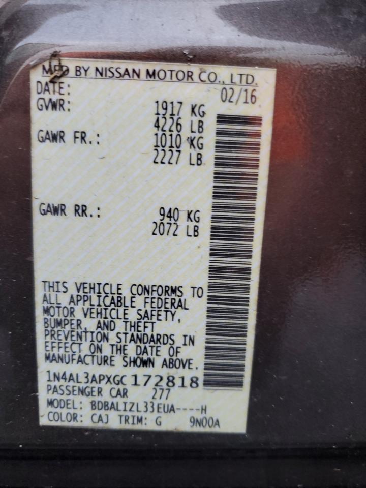 Nissan Altima 2.5 2016