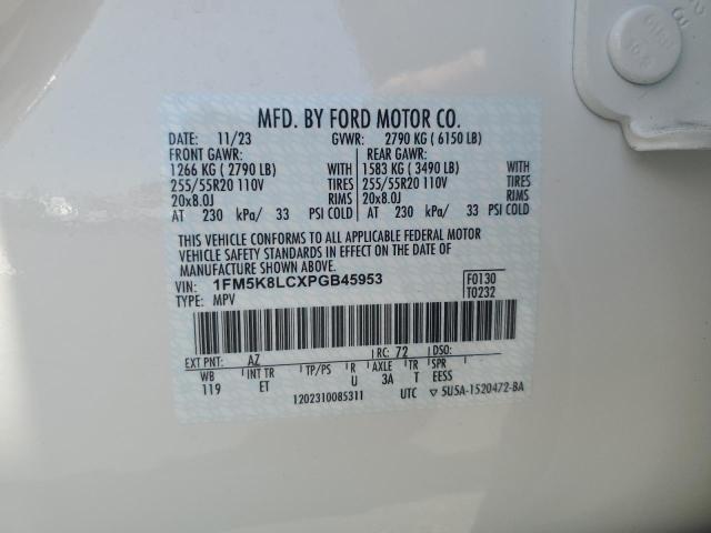 2023 FORD EXPLORER K 1FM5K8LCXPGB45953