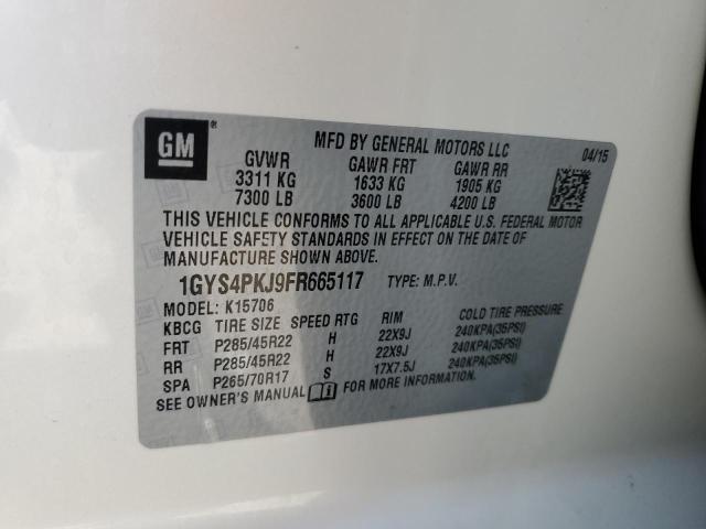 2015 CADILLAC ESCALADE P 1GYS4PKJ9FR665117