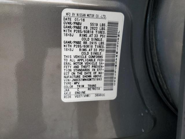 2016 INFINITI QX70 - JN8CS1MW4GM751993