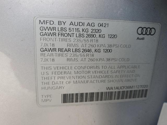 2021 AUDI Q3 PREMIUM WA1AUCF36M1127020