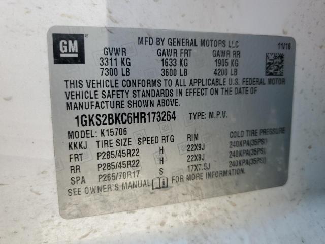 2017 GMC YUKON SLT 1GKS2BKC6HR173264