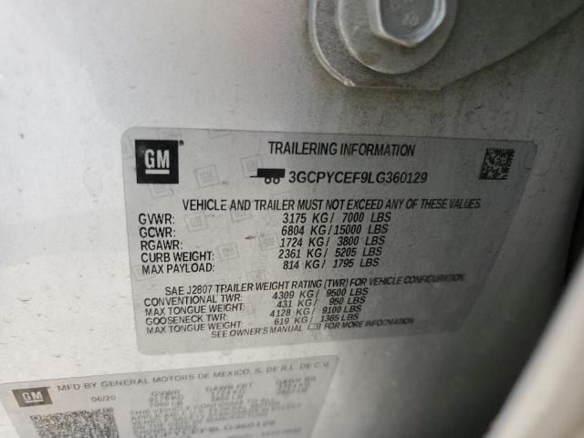 2020 CHEVROLET 1500 3GCPYCEF9LG360129