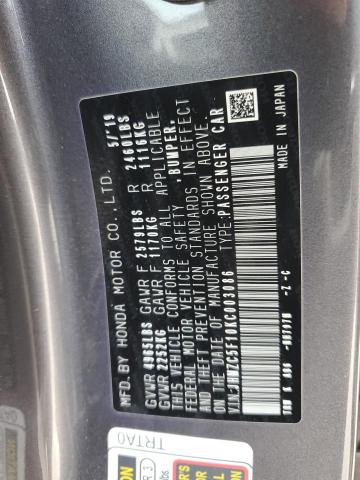 2019 HONDA CLARITY JHMZC5F10KC003086