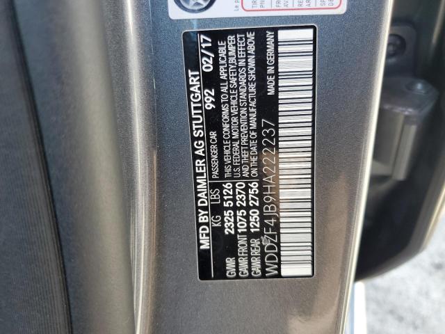 2017 MERCEDES-BENZ E 300 WDDZF4JB9HA222237